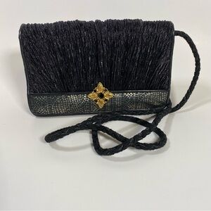 Vintage Sharif Crossbody Black Shoulder Bag Evening Purse  Cocktail